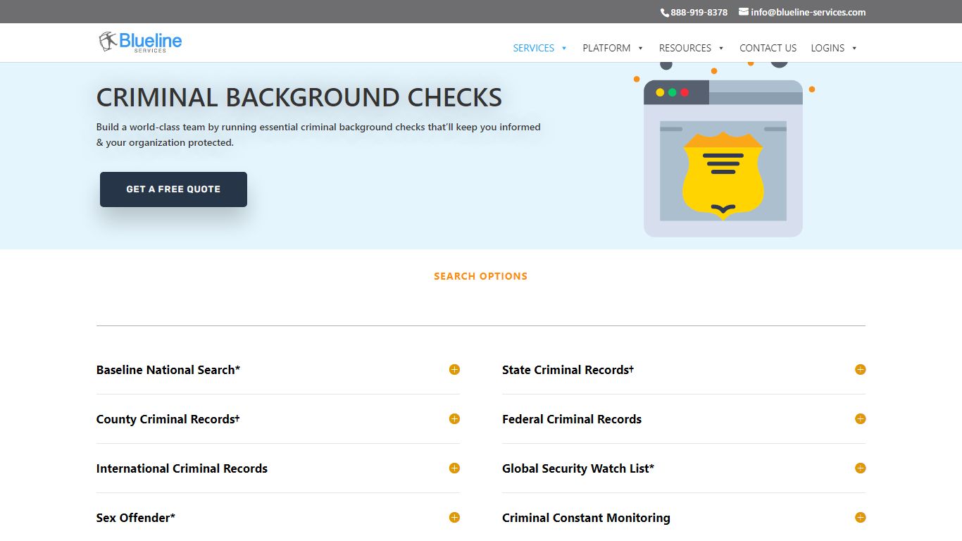 Fast Accurate Criminal Record Checks - Blueline